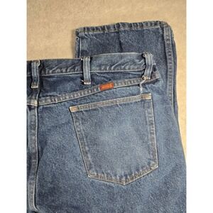 Rustler Jeans Mens 40 x 32 Dark Wash Straight Leg Denim Pants 87621PW